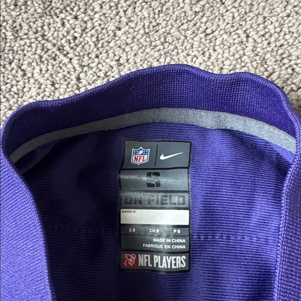 Nike Baltimore Ravens Ray Rice #27 NFL Jersey Purple Youth SIZE S - Picture 2 of 4